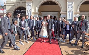 wedding, bouquet, wedding flowers, something blue, debbie lias, photography, stripy socks, duke of york wedding, debbie lias, photography